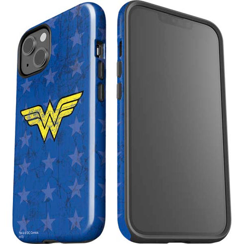 DC Comics Wonder Woman Emblem on Flag iPhone 15 Impact Case